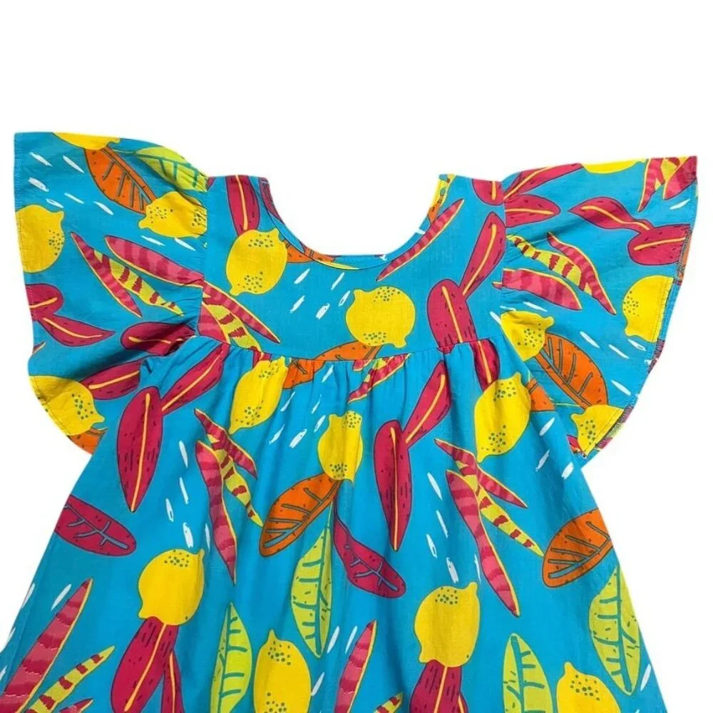 Nanai Girls 10Y Lemon Print Dress
